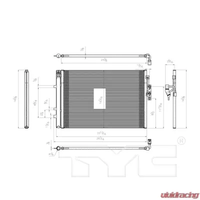 TYC Genera A/C Condenser BMW X3 2011-2012 - 4120