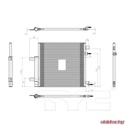 TYC Genera A/C Condenser Chevrolet Spark 2013-2015 - 4184