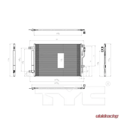 TYC Genera A/C Condenser Dodge Dart 2013-2016 - 4192