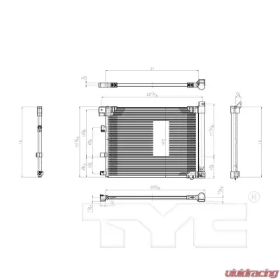 TYC Genera A/C Condenser Nissan Sentra Front 2013-2019 1.8L 4-Cyl - 4230