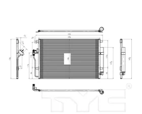 TYC Genera A/C Condenser Mercedes-Benz Sprinter 2010-2019