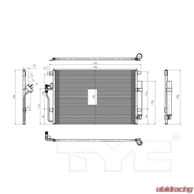TYC Genera A/C Condenser Mercedes-Benz Sprinter 2010-2019 - 4240