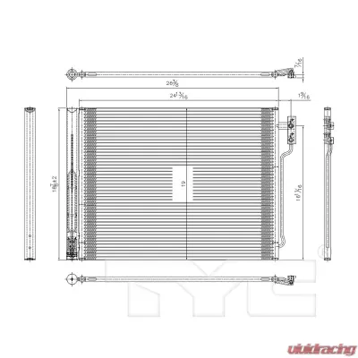TYC Genera A/C Condenser BMW 528i 2012-2016 - 4242