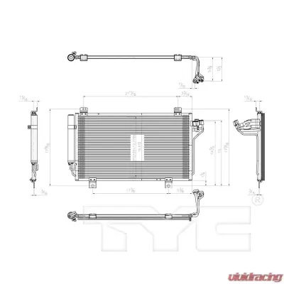 TYC Genera A/C Condenser Mazda - 4243