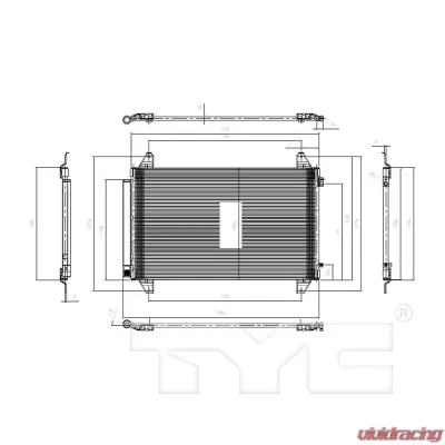 TYC Genera A/C Condenser Acura MDX 2014-2020 - 4277