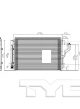 TYC Genera A/C Condenser Hyundai Elantra Front 2014-2016 2.0L 4-Cyl                                     - 4959 - Image 2