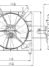 TYC Genera Engine Cooling Fan Assembly Honda Accord 1990-1993                                     - 600040 - Image 2