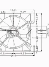 TYC Genera Engine Cooling Fan Assembly Honda Accord 1994-1997 2.2L 4-Cyl                                     - 600050 - Image 3