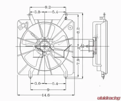 TYC Genera Engine Cooling Fan Assembly Honda Accord Left 1998-2002 2.3L 4-Cyl - 600060