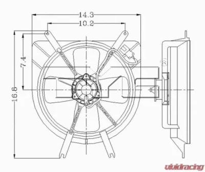 TYC Genera Engine Cooling Fan Assembly Honda Civic 1992-1998 - 600070