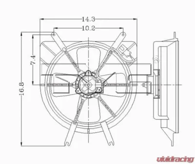 TYC Genera Engine Cooling Fan Assembly Honda Civic 1999-2000 1.6L 4-Cyl - 600080