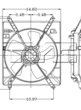 TYC Genera Engine Cooling Fan Assembly Toyota 2.2L 4-Cyl                                     - 600100 - Image 2