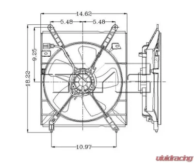 TYC Genera Engine Cooling Fan Assembly Toyota 2.2L 4-Cyl - 600100