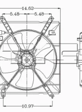 TYC Genera Engine Cooling Fan Assembly Toyota Camry 2000-2001 2.2L 4-Cyl                                     - 600110 - Image 2