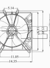 TYC Genera Engine Cooling Fan Assembly Toyota Corolla 1993-1997                                     - 600150 - Image 2