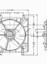 TYC Genera Engine Cooling Fan Assembly Honda CR-V 1997-2001                                     - 600170 - Image 3