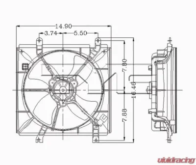 TYC Genera Engine Cooling Fan Assembly Honda CR-V 1997-2001 - 600170