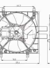 TYC Genera Engine Cooling Fan Assembly Mitsubishi Galant 1999-2003                                     - 600180 - Image 2