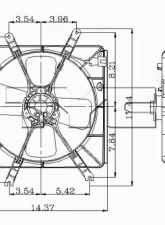 TYC Genera Engine Cooling Fan Assembly Acura Integra Left 1994-2001                                     - 600260 - Image 2