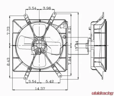 TYC Genera Engine Cooling Fan Assembly Acura Integra Left 1994-2001 - 600260