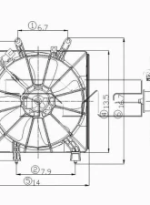 TYC Genera Engine Cooling Fan Assembly Honda Civic Right 2001-2005 1.7L 4-Cyl                                     - 600380 - Image 3