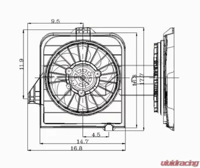 TYC Genera Engine Cooling Fan Assembly Left - 600390