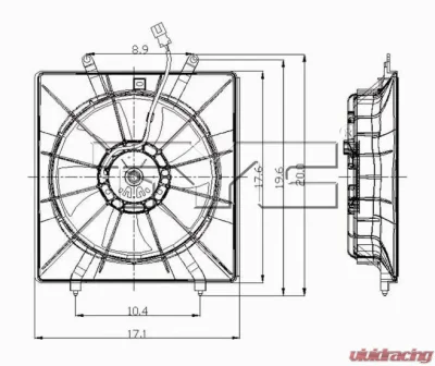 TYC Genera Engine Cooling Fan Assembly Honda Odyssey 1999-2004 - 600410