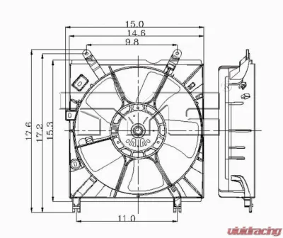 TYC Genera Engine Cooling Fan Assembly Toyota Rav4 2001-2004 - 600460