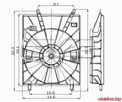 TYC Genera Engine Cooling Fan Assembly Toyota Sienna 1998-2003 - 600470