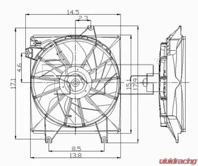 TYC Genera Engine Cooling Fan Assembly Hyundai - 600480