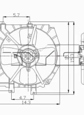 TYC Genera Engine Cooling Fan Assembly Mazda Protege 1999-2003 Automatic                                     - 600490 - Image 2