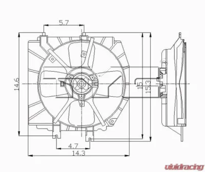 TYC Genera Engine Cooling Fan Assembly Mazda Protege 1999-2003 Automatic - 600490