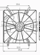 TYC Genera Engine Cooling Fan Assembly Honda                                     - 600530 - Image 3