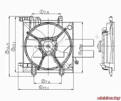 TYC Genera Engine Cooling Fan Assembly Subaru 2.5L 4-Cyl - 600550