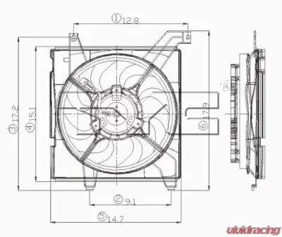 TYC Genera Engine Cooling Fan Assembly Hyundai - 600580