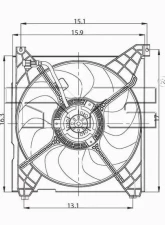 TYC Genera Engine Cooling Fan Assembly Hyundai Santa Fe                                     - 600610 - Image 2