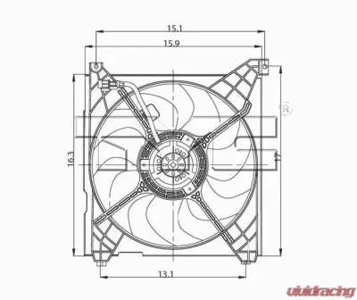 TYC Genera Engine Cooling Fan Assembly Hyundai Santa Fe - 600610