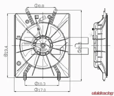 TYC Genera Engine Cooling Fan Assembly - 600620