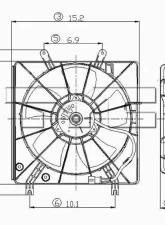 TYC Genera Engine Cooling Fan Assembly Honda Accord Left 2003-2007 3.0L V6                                     - 600690 - Image 4