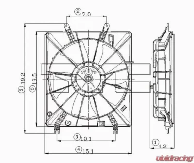 TYC Genera Engine Cooling Fan Assembly Acura TL 2004-2006 3.2L V6 - 600800