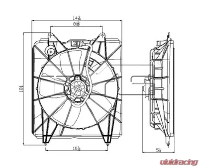 TYC Genera Engine Cooling Fan Assembly Honda CR-V 2007-2009 - 600820