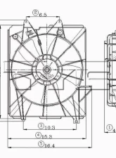 TYC Genera Engine Cooling Fan Assembly Honda Odyssey 2005-2010                                     - 600850 - Image 2