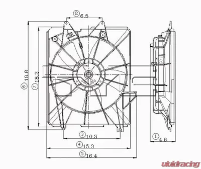 TYC Genera Engine Cooling Fan Assembly Honda Odyssey 2005-2010 - 600850