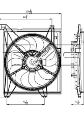 TYC Genera Engine Cooling Fan Assembly Kia Spectra Left 2004-2009                                     - 600890 - Image 3