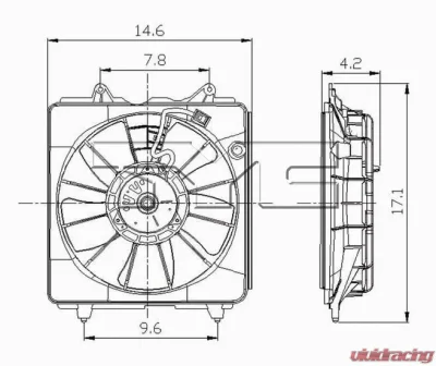 TYC Genera Engine Cooling Fan Assembly Honda Civic Left 2006-2011 1.8L 4-Cyl Automatic - 600970