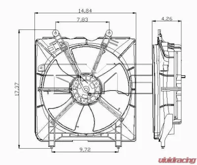 TYC Genera Engine Cooling Fan Assembly Honda Civic Left 2006-2011 1.8L 4-Cyl Manual - 600980