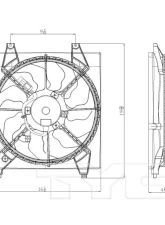 TYC Genera Engine Cooling Fan Assembly Hyundai Santa Fe 2007-2009                                     - 601000 - Image 2