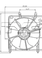 TYC Genera Engine Cooling Fan Assembly Honda Fit 2007-2008                                     - 601010 - Image 3