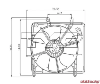 TYC Genera Engine Cooling Fan Assembly Honda Fit 2007-2008 - 601010