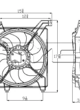 TYC Genera Engine Cooling Fan Assembly Hyundai Tiburon 2003-2008 2.7L V6                                     - 601030 - Image 2